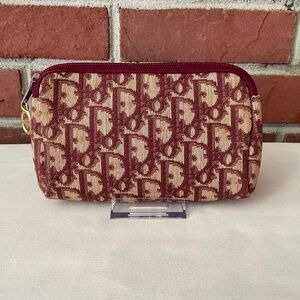 Christian Dior Trotter Small Clutch Cosmetic Bag Vintage 90s Made in France